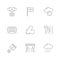 Set line icons of race