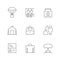 Set line icons of refugee