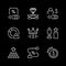 Set line icons of royalty program