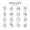 Set line icons of services