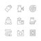 Set line icons of sewerage