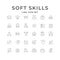 Set line icons of soft skills