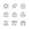 Set line icons of teamwork