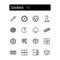 Set line icons. Vector. Leisure, game