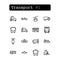 Set line icons. Vector. Transport