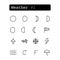 Set line icons. Vector. Weather