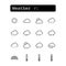 Set line icons. Vector. Weather