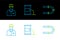 Set line Industry pipe, Oilman and Barrel oil leak icon. Vector