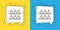 Set line Jurors icon isolated on yellow and blue background. Vector Illustration