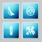 Set line Kidney beans, Man with excessive sweating, Test tube and flask and Bacteria icon. Vector