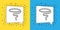 Set line Lasso icon isolated on yellow and blue background. Vector