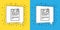 Set line Lawsuit paper icon isolated on yellow and blue background. Vector Illustration