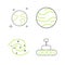 Set line Mars rover, Black hole, Planet and Earth globe icon. Vector