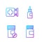 Set line Medicine bottle, Medicine bottle and pills, Hospital signboard and Bottle nasal spray. Gradient color icons