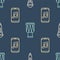 Set line Microphone, Music player and Drum on seamless pattern. Vector