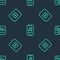 Set line Music player, Stop media button and equalizer on seamless pattern. Vector