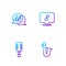 Set line Musical instrument saxophone, Microphone, note, tone and . Gradient color icons. Vector