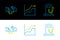 Set line Petrol or gas station, Wrecked oil tanker ship and Oil price increase icon. Vector