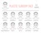 Set of line plastic surgery face icons. Flat design. Vector