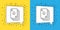 Set line Playing cards icon isolated on yellow and blue background. Casino gambling. Vector