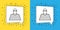 Set line Prisoner icon isolated on yellow and blue background. Vector Illustration