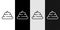 Set line Shit icon isolated on black and white, transparent background. Vector