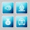 Set line Speaker volume, Microphone, Disco ball and Stereo speaker icon. Vector