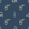 Set line Spraying plant, and Bottle of water on seamless pattern. Vector