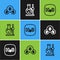 Set line Sulfur dioxide SO2, Chemical formula H2O and Test tube flask on stand icon. Vector