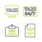 Set line Taxi driver license, Location with taxi and icon. Vector