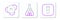 Set line Test tube and flask, Molecule and on fire icon. Vector