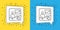 Set line Trading courses icon isolated on yellow and blue background. Distance learning finance management, buying and