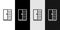 Set line Wardrobe icon isolated on black and white background. Vector