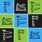Set line Wooden axe, Clamp tool and Construction stapler icon. Vector