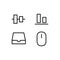 Set of linear icon design vector collection conceptual