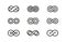 Set of linear infinity icons and symbols