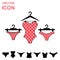 Set of Lingerie Vector Icon on White Background. Modern Youth Underwear Clothes