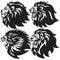 Set of Lion Head Logo Collection. Premium Design Cartoon Mascot Vector Illustration