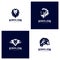 Set of Lions Logo Design Concept. King Lions Logo Design Template Vector. Icon Symbol