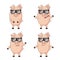 Set of little pigs