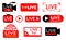 Set of live streaming icon or live broadcasting online concepts. eps 10 vector