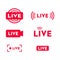 Set of live streaming icons. Live streaming, broadcasting, online stream, tv, shows, movies and live performances.