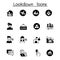 Set of Lock down city Related Vector Icons. Contains such Icons as work from home, stay home, corona virus, covid-19, virus crisis