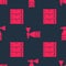 Set Locker or changing room and Air horn on seamless pattern. Vector