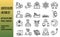 Set of Logistics Related Vector Line Icons. 64x64 px Grid Pixel Perfect. Linear Editable Stroke. Vector Illustration.