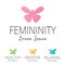 Set of logo. Brand logo in shape of a butterfly. Vector print illustration