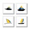 Set of logo designs of colorful boats - vector icons