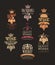 Set of logos for alcoholic drinks in vintage style