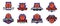 Set of logos, basketball emblems. Colorful collection of basketball emblems. Logo template for sports tournaments