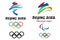 Set of logos Beijing Olympics winter games logos.
